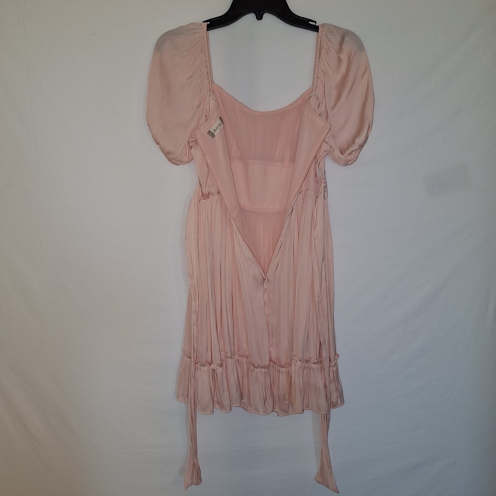 Valentine's Day Altar'd State Light Pink Puff Sleeve Mini Dress S Coquette Fairy - Picture 14 of 16